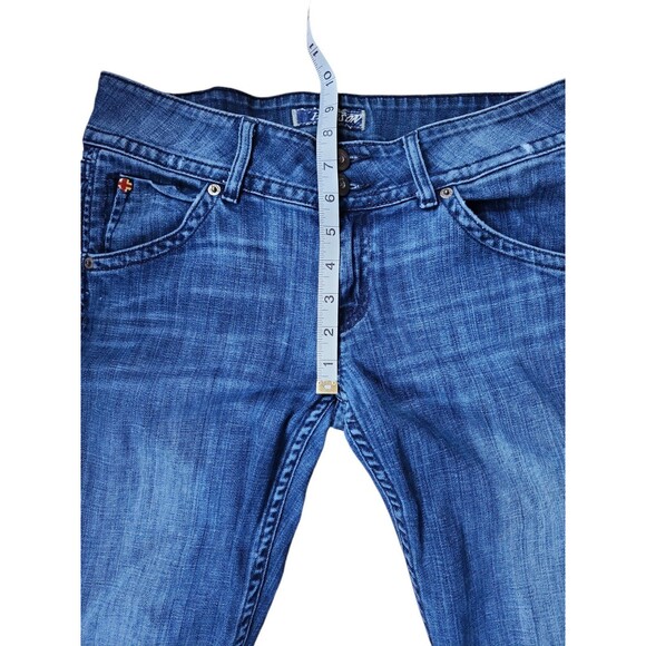 Hudson Vintage Y2K Bootcut Jeans Women's Size 28 Distressed Low Rise Dark Wash - Picture 7 of 9